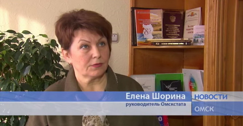 Руководитель Омскстата Е.В. Шорина дала интервью телеканалу «Антенна 7»